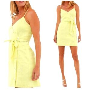 Yellow banana republic summer midi  dress